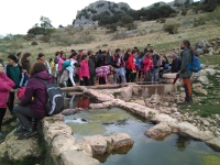 Un momento de la visita al Parque Natural y Geoparque de las Sierras Subbticas