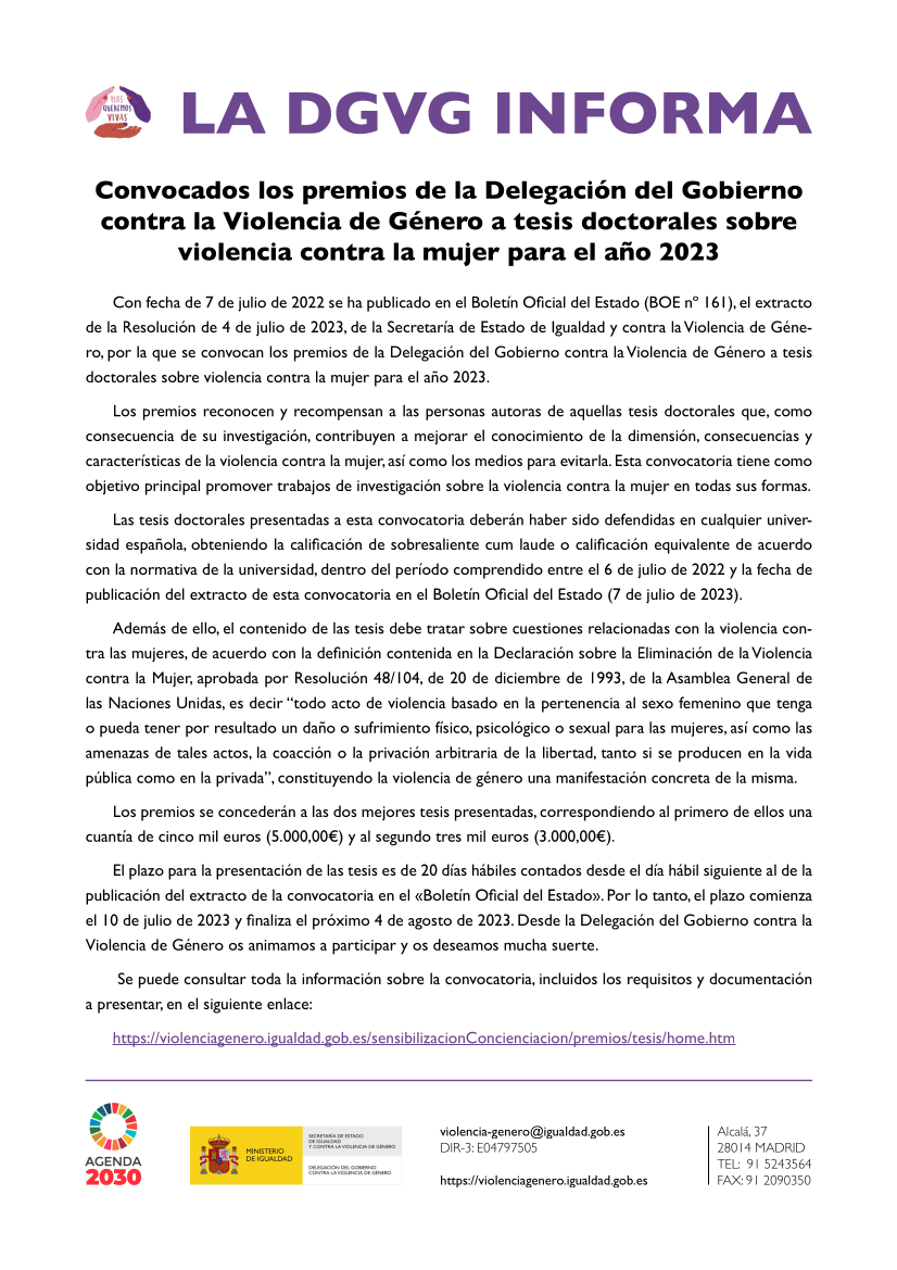 DGVG Informa Tesis doctorales 2023