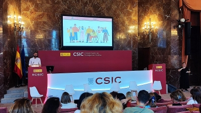 David Sánchez Cruz, técnico de la UCCi de la UCO, durante su presentación en el Congreso