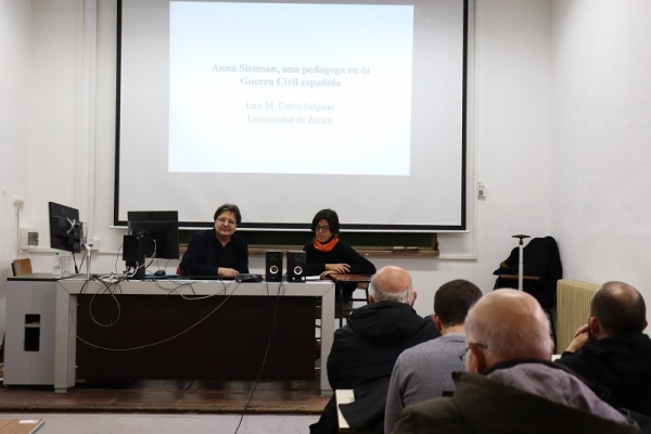 Luís Manuel Calvo Salgado y Elena Lázaro Real durante el acto