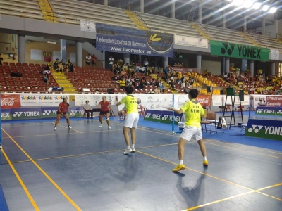 Un momento del encuentro de dobles femenino entre Espaa y China